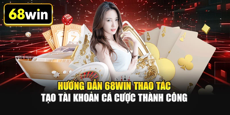 Hướng dẫn 68WIN thao tác tạo tài khoản cá cược thành công